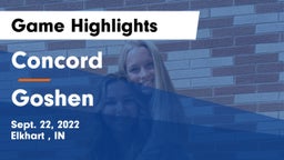 Concord  vs Goshen  Game Highlights - Sept. 22, 2022