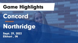 Concord  vs Northridge  Game Highlights - Sept. 29, 2022