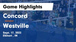Concord  vs Westville  Game Highlights - Sept. 17, 2022