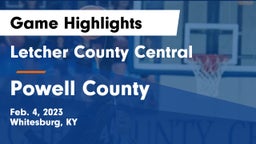 Letcher County Central  vs Powell County Game Highlights - Feb. 4, 2023