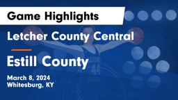 Letcher County Central  vs Estill County  Game Highlights - March 8, 2024