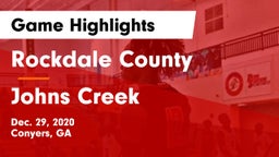 Rockdale County  vs Johns Creek  Game Highlights - Dec. 29, 2020