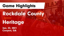 Rockdale County  vs Heritage  Game Highlights - Jan. 22, 2021