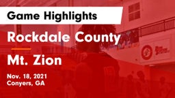 Rockdale County  vs Mt. Zion  Game Highlights - Nov. 18, 2021