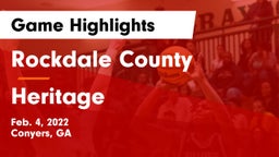 Rockdale County  vs Heritage  Game Highlights - Feb. 4, 2022