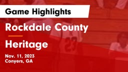 Rockdale County  vs Heritage  Game Highlights - Nov. 11, 2023