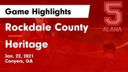 Rockdale County  vs Heritage Game Highlights - Jan. 22, 2021