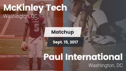 Matchup: McKinley Tech vs. Paul International  2017