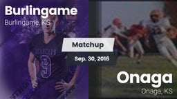 Matchup: Burlingame vs. Onaga  2016