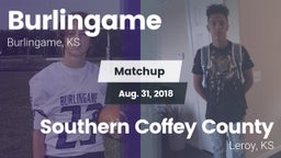 Matchup: Burlingame vs. Southern Coffey County  2018