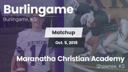 Matchup: Burlingame vs. Maranatha Christian Academy 2018