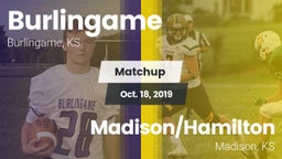 Matchup: Burlingame vs. Madison/Hamilton  2019