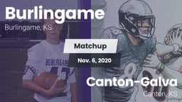 Matchup: Burlingame vs. Canton-Galva  2020
