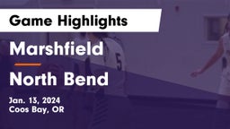 Marshfield  vs North Bend  Game Highlights - Jan. 13, 2024