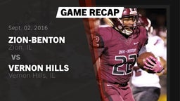 Recap: Zion-Benton  vs. Vernon Hills  2016