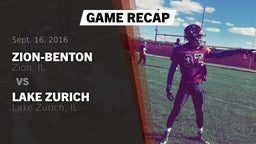 Recap: Zion-Benton  vs. Lake Zurich  2016