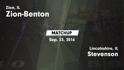 Matchup: Zion-Benton vs. Stevenson  2016