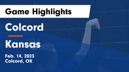 Colcord  vs Kansas  Game Highlights - Feb. 14, 2023