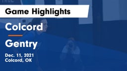 Colcord  vs Gentry  Game Highlights - Dec. 11, 2021