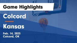 Colcord  vs Kansas  Game Highlights - Feb. 14, 2023