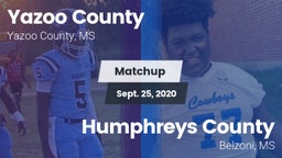 Matchup: Yazoo County vs. Humphreys County  2020