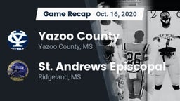 Recap: Yazoo County  vs. St. Andrews Episcopal  2020