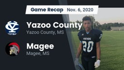 Recap: Yazoo County  vs. Magee  2020
