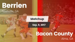 Matchup: Berrien vs. Bacon County  2017