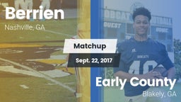 Matchup: Berrien vs. Early County  2017