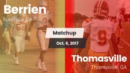 Matchup: Berrien vs. Thomasville  2017