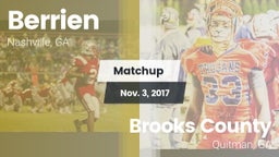 Matchup: Berrien vs. Brooks County  2017