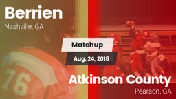 Matchup: Berrien vs. Atkinson County  2018