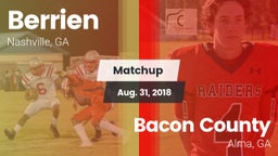 Matchup: Berrien vs. Bacon County  2018