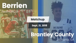 Matchup: Berrien vs. Brantley County  2018