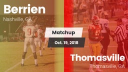 Matchup: Berrien vs. Thomasville  2018