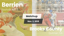 Matchup: Berrien vs. Brooks County  2018