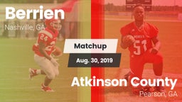 Matchup: Berrien vs. Atkinson County  2019