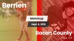 Matchup: Berrien vs. Bacon County  2019