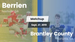 Matchup: Berrien vs. Brantley County  2019