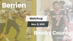 Matchup: Berrien vs. Brooks County  2019