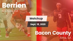 Matchup: Berrien vs. Bacon County  2020
