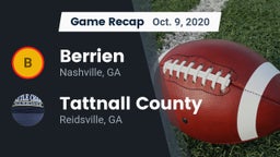 Recap: Berrien  vs. Tattnall County  2020