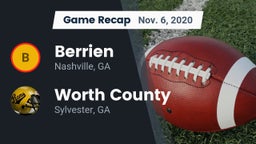 Recap: Berrien  vs. Worth County  2020