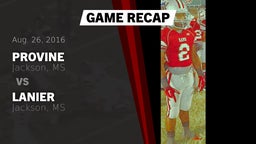 Recap: Provine  vs. Lanier  2016