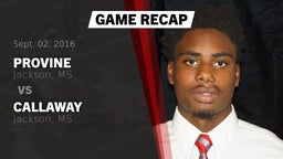 Recap: Provine  vs. Callaway  2016