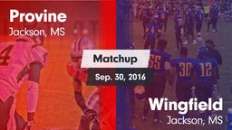 Matchup: Provine vs. Wingfield  2016