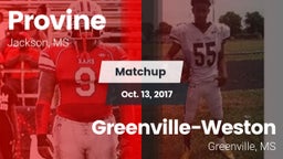 Matchup: Provine vs. Greenville-Weston  2017