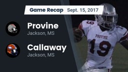 Recap: Provine  vs. Callaway  2017