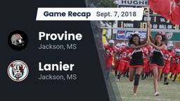 Recap: Provine  vs. Lanier  2018