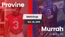 Matchup: Provine vs. Murrah  2018